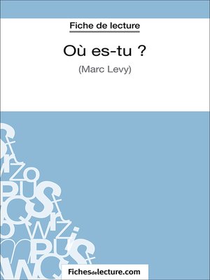 cover image of Où es-tu ?